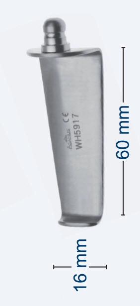 Ретрактори (ранорозширювачі), хірургічні, для шийного відділу хребта, "Cloward", розмір леза 16 х 60 мм. Бренд - Asanus Medizintechnik Gmb, Німеччина